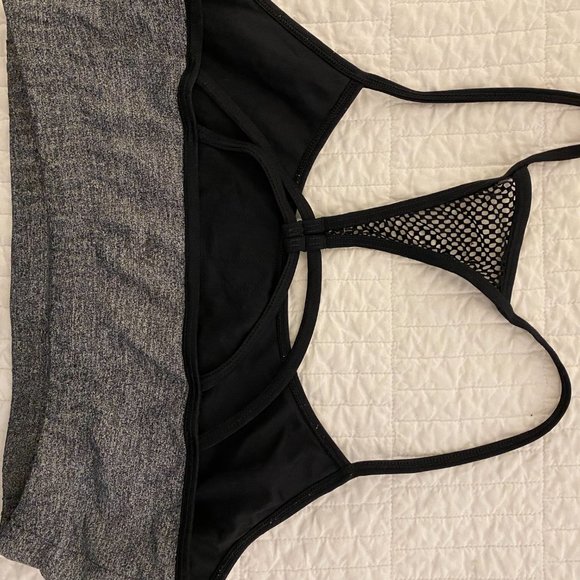 FOREVER 21 GRAY AND BLACK SMALL SPORTS BRA - Picture 2 of 2
